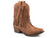 Roper Womens Riley Fringe Tan Faux Leather Cowboy Boots
