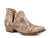 Roper Womens Ava Floral Tan Faux Leather Ankle Boots