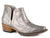 Roper Womens Ava Metallic Grey Faux Leather Ankle Boots