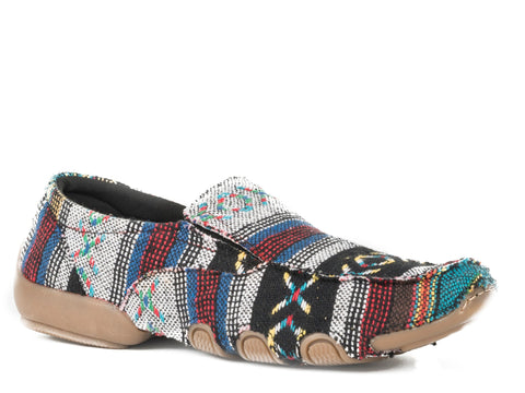Roper Womens Liza Black Multi Fabric Slip-On Shoes