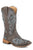 Roper Womens Riley Square Vintage Brown Faux Leather 12in Cowboy Boots