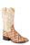 Roper Womens Pretty Real Tan/Cream Pirarucu Cowboy Boots