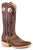 Roper Womens Ride Em Cowgirl Brown/Purple Leather Cowboy Boots