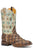 Roper Womens Big Fish Aztec Tan Leather Cowboy Boots 7.5