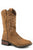 Roper Youth Boys Crazy Horse Brown Leather Cow Hide Cowboy Boots