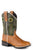 Roper Youth Boys James Tan/Green Leather Cowboy Boots