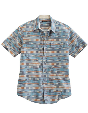 Tin Haul Mens 1955 Ghost Aztec Grey 100% Cotton S/S Shirt