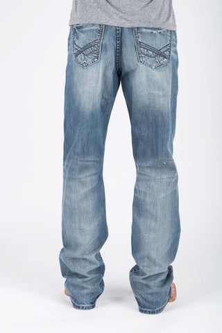 Tin Haul Mens Regular Joe Pieced Blue 100% Cotton Jeans