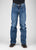 Tin Haul Mens Regular Joe Angle Embroidered Blue 100% Cotton Jeans