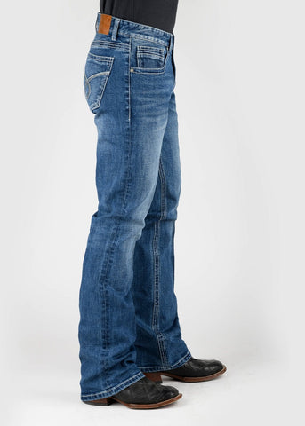 Tin Haul Mens Jagger Fit Diamond Back Blue Cotton Blend Jeans
