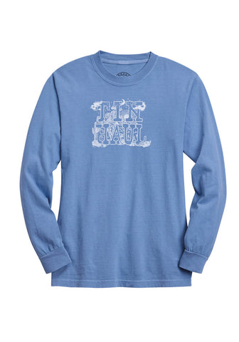 Tin Haul Womens Nature Typography Light Blue 100% Cotton Sweatshirt
