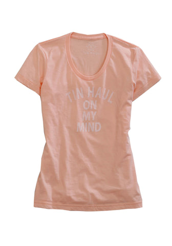 Tin Haul Womens On My Mind Orange Cotton Blend S/S T-Shirt