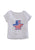 Tin Haul Womens Anvil Flag White Cotton Blend S/S T-Shirt