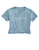 Tin Haul Womens Baby Rib Crop Blue Cotton Blend S/S T-Shirt
