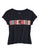Tin Haul Womens Serape Across Chest Black Cotton Blend S/S T-Shirt