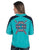 Cowgirl Tuff Womens Mosaic 1/4 Zip Turquoise/Indigo Poly/Rayon Softshell Jacket