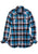 Tin Haul Womens Hot Buffalo Check Blue 100% Cotton L/S Shirt