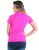 Cowgirl Tuff Womens Cooling UPF 1/4 Zip Hot Pink Nylon S/S T-Shirt