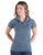 Cowgirl Tuff Womens Cooling UPF 1/4 Zip Steel Gray Nylon S/S T-Shirt