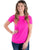 Cowgirl Tuff Womens Cooling UPF Baseball Hot Pink Nylon S/S T-Shirt