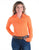 Cowgirl Tuff Womens Cooling UPF Button Up Tangerine Nylon L/S Shirt