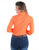 Cowgirl Tuff Womens Cooling UPF Button Up Tangerine Nylon L/S Shirt