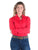 Cowgirl Tuff Womens Breathe Instant Pullover Bright Red Nylon L/S Blouse