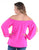 Cowgirl Tuff Womens Cooling UPF Flowy Hot Pink Nylon L/S Blouse