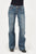 Tin Haul Womens Blue Cotton Blend Steerhead Deco Jeans 29 R