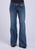 Stetson Womens Ella Fit Floral Back Blue Cotton Blend Jeans