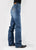 Tin Haul Womens Rachel Double Horseshoe Blue Cotton Blend Jeans
