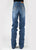 Tin Haul Womens Rachel Double Horseshoe Blue Cotton Blend Jeans