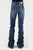 Tin Haul Womens Libby Moon Pieced Blue Cotton Blend Jeans