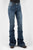 Tin Haul Womens Libby Moon Pieced Blue Cotton Blend Jeans