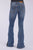 Tin Haul Womens 595 Libby 6in Split Leg Blue Cotton Blend Jeans