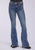 Tin Haul Womens 595 Libby 6in Split Leg Blue Cotton Blend Jeans