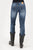 Tin Haul Womens Trixie Pieced Back Deco Blue Cotton Blend Jeans 27L