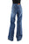 Tin Haul Womens Claire Fit Gold Embroidered Blue Cotton Blend Jeans