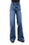 Tin Haul Womens Claire Fit Gold Embroidered Blue Cotton Blend Jeans