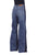 Tin Haul Womens Claire Front Seam Down Legs Blue Cotton Blend Jeans