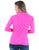 Cowgirl Tuff Womens Breathe Cowl Neck Hot Pink Nylon L/S T-Shirt