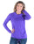 Cowgirl Tuff Womens Breathe Cowl Neck Purple Nylon L/S T-Shirt