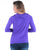 Cowgirl Tuff Womens Breathe Cowl Neck Purple Nylon L/S T-Shirt