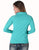 Cowgirl Tuff Womens UPF Quarter Zip Turquoise Nylon Softshell Jacket