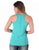Cowgirl Tuff Womens Instant Cooling Racerback Turquoise Nylon S/L Tank Top