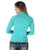 Cowgirl Tuff Womens Full Zip Cadet UPF Turquoise Nylon Softshell Jacket