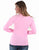 Cowgirl Tuff Womens Breathe Instant Baseball Bubblegum Pink Nylon L/S T-Shirt