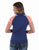 Cowgirl Tuff Womens Quarter Zip Cooling UPF Indigo/Coral Nylon S/S T-Shirt