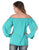 Cowgirl Tuff Womens Flowy Cooling UPF Turquoise Nylon L/S Shirt