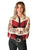Cowgirl Tuff Womens Fringe Pullover Black/Cream Nylon L/S Shirt